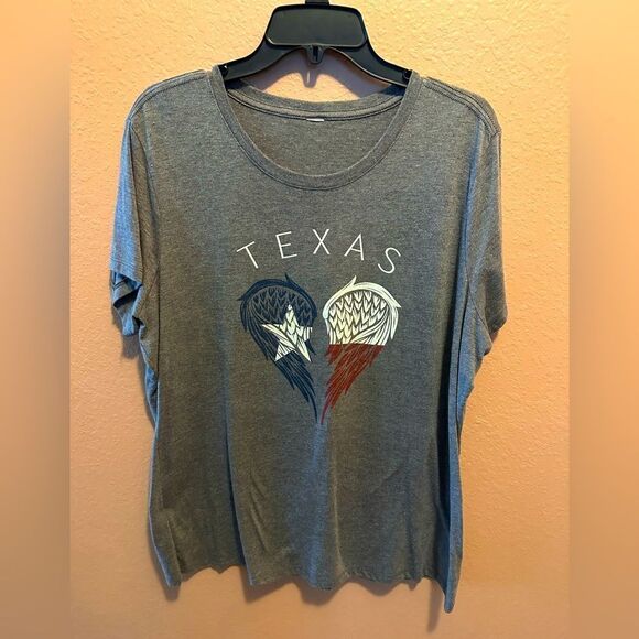 Texas red white and blue heart shirt - Picture 1 of 5